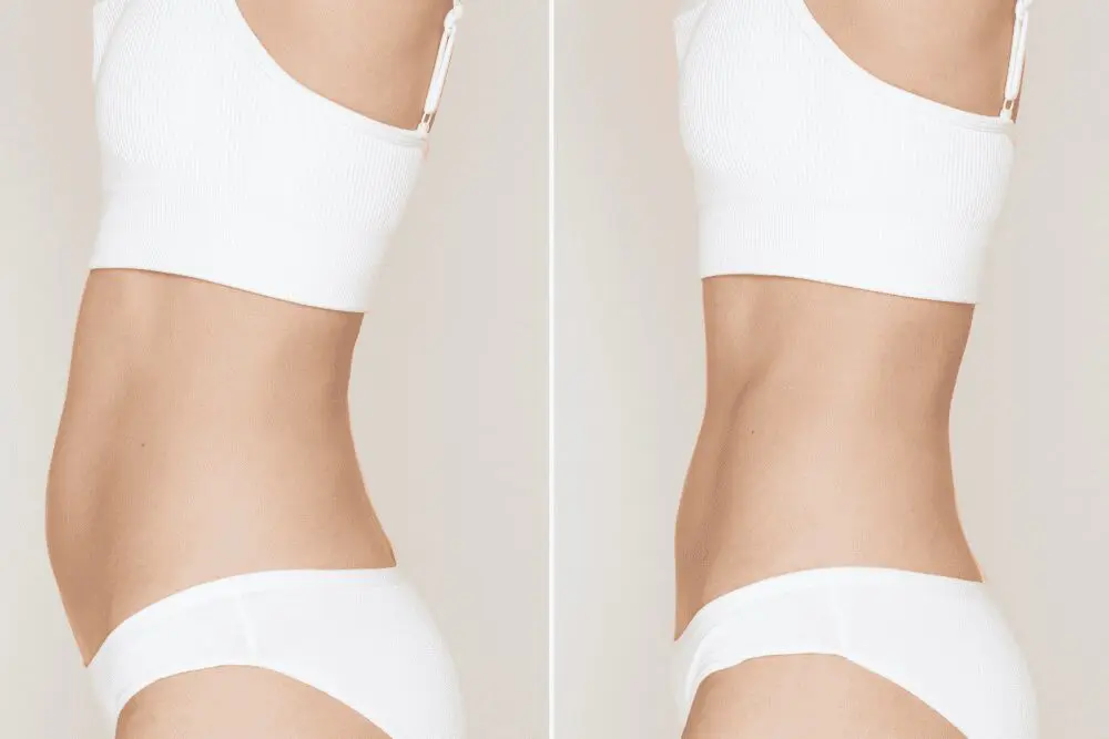 Side-by-side waist comparison