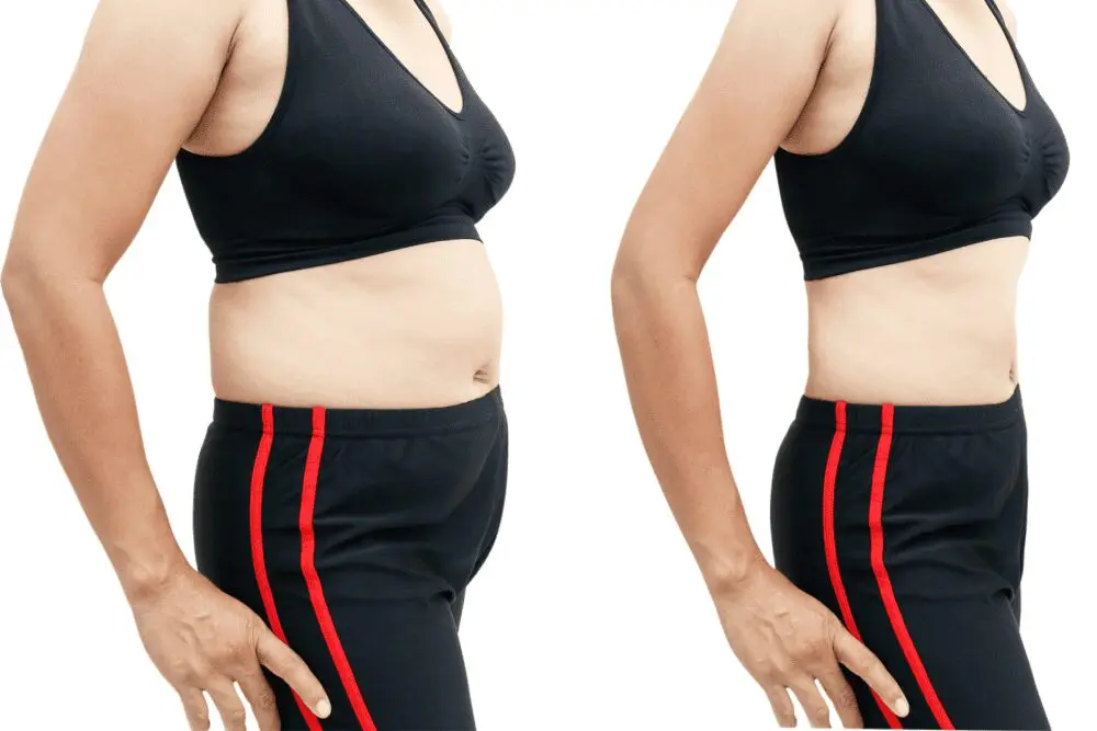 Body shape change in workout attire